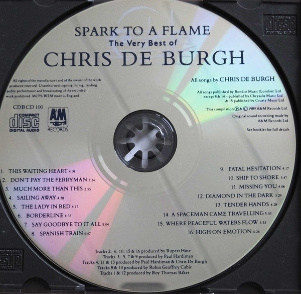 Chris de Burgh : Spark To A Flame (The Very Best Of Chris De Burgh) (CD, Comp, RP)