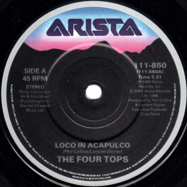 Four Tops : Loco In Acapulco (7", Single)