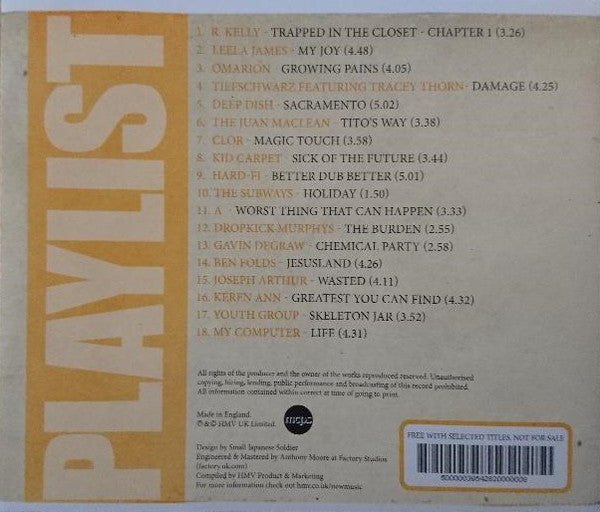 Various : Playlist: July 2005 (CD, Comp, Smplr)