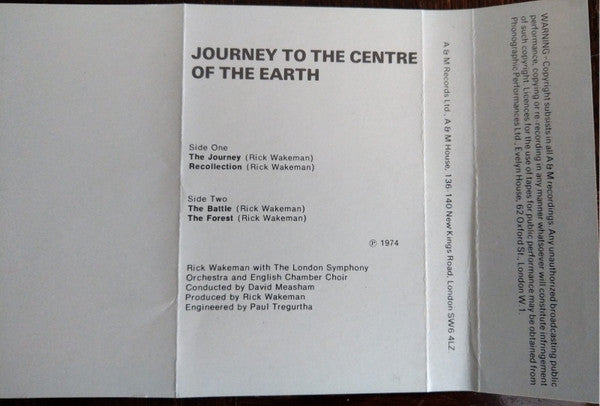 Rick Wakeman : Journey To The Centre Of The Earth (Cass, Album)
