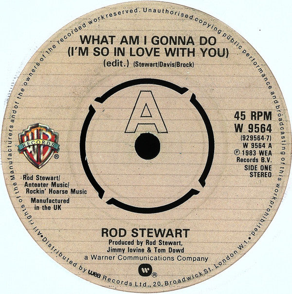 Rod Stewart : What Am I Gonna Do (I'm So In Love With You) (7", Single, Kno)