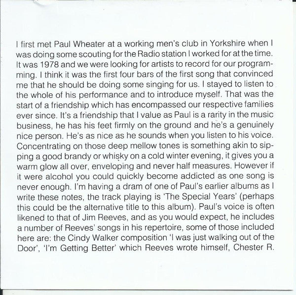 Paul Wheater : Twenty Good Years (CD, Album)