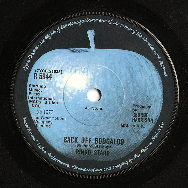 Ringo Starr : Back Off Boogaloo (7", Single, Sol)