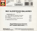 Mily Balakirev, The Royal Philharmonic Orchestra, Sir Thomas Beecham : Symphony No. 1 / Tamara (CD, Comp, RM)