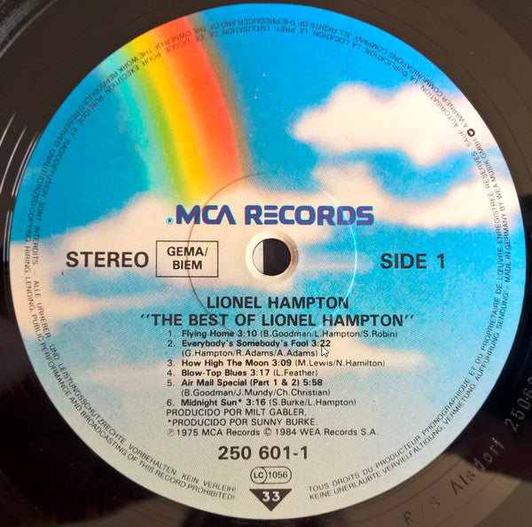 Lionel Hampton And His Orchestra : The Best Of Lionel Hampton (LP, Album, Comp)