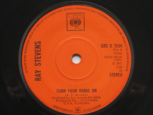 Ray Stevens : Turn Your Radio On (7", Sol)