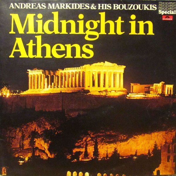 Andreas Markides And His Bouzoukis : Midnight In Athens (LP, Album)