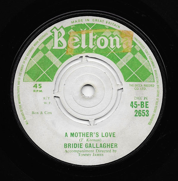 Bridie Gallagher : A Mother's Love (7")