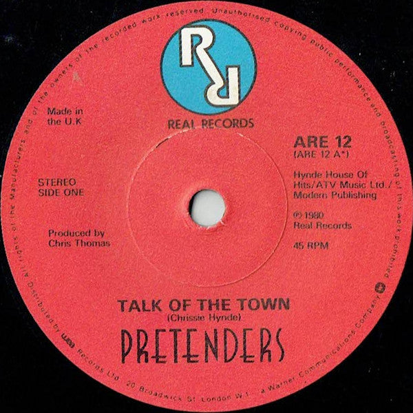 The Pretenders : Talk Of The Town (7", Single, Pap)