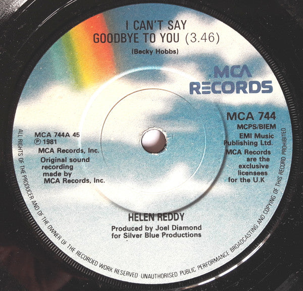 Helen Reddy : I Can't Say Goodbye To You (7", Single)