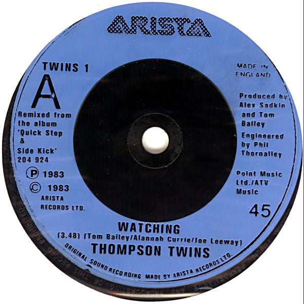 Thompson Twins : Watching (7", Single)