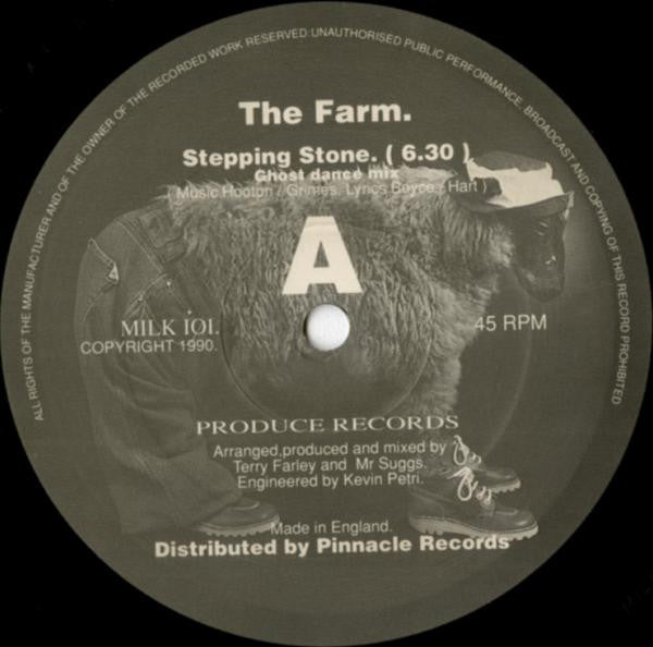 The Farm : Stepping Stone / Family Of Man (Terry Farley Mix) (12", Single)