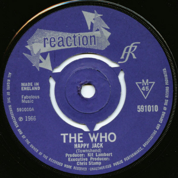 The Who : Happy Jack (7", Single, Mono, Pus)
