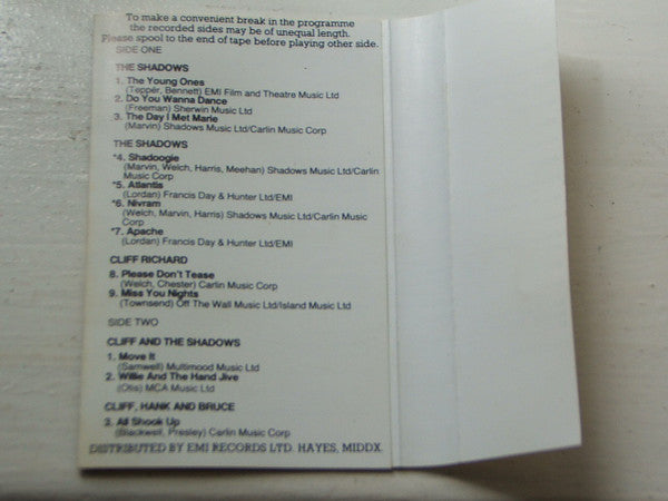 Cliff Richard & The Shadows : Thank You Very Much (Reunion Concert At The London Palladium) (Cass, Album, RE)