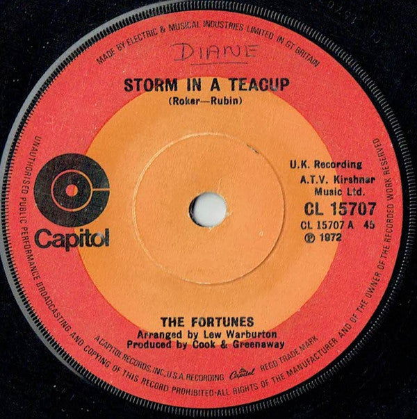 The Fortunes : Storm In A Teacup (7", Single, Sol)