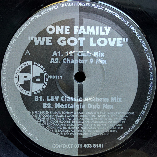One Family : We Got Love (12")