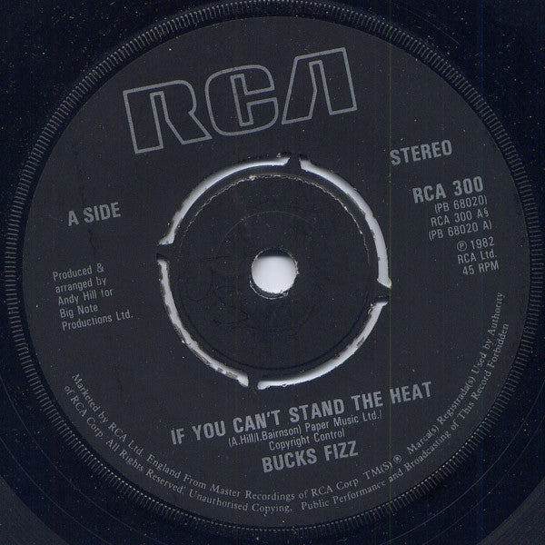 Bucks Fizz : If You Can't Stand The Heat (7", Single, Ora)