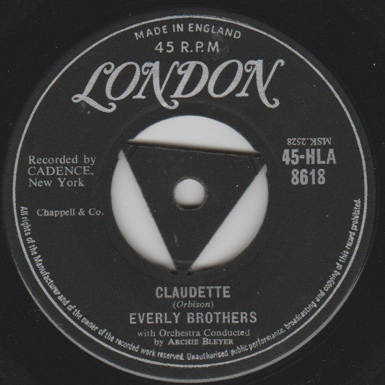 Everly Brothers : All I Have To Do Is Dream / Claudette (7", Single, Tri)