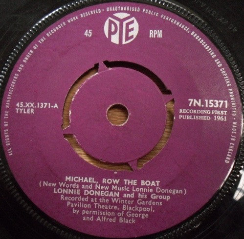Lonnie Donegan's Skiffle Group : Michael, Row The Boat (7", Single, Mono)