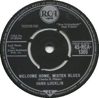 Hank Locklin : Welcome Home, Mister Blues (7", Single)