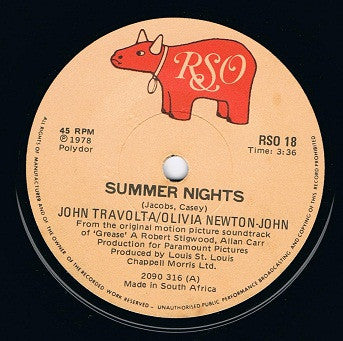 John Travolta & Olivia Newton-John / Louis St. Louis : Summer Nights / Rock 'n' Roll Party Queen (7", Single, Bei)