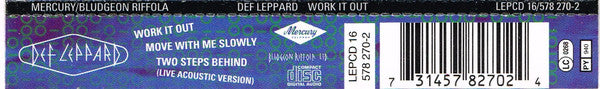Def Leppard : Work It Out (CD, Single)
