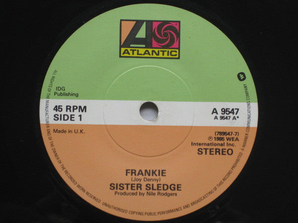 Sister Sledge : Frankie (7", Pap)