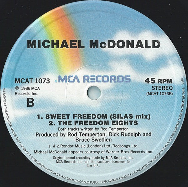 Michael McDonald : Sweet Freedom (12", Single)