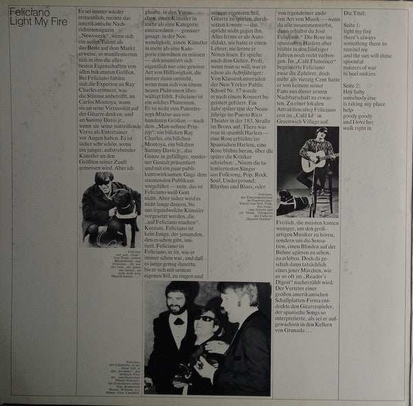 José Feliciano : Light My Fire (LP, Comp, Gat)