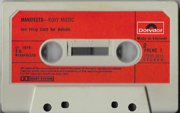 Roxy Music : Manifesto (Cass, Album)