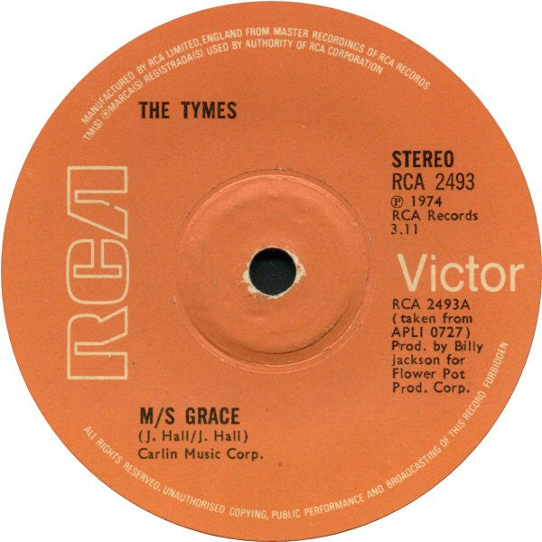 The Tymes : M/s Grace (7", Single)