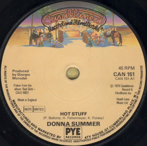 Donna Summer : Hot Stuff (7", Single, Sol)