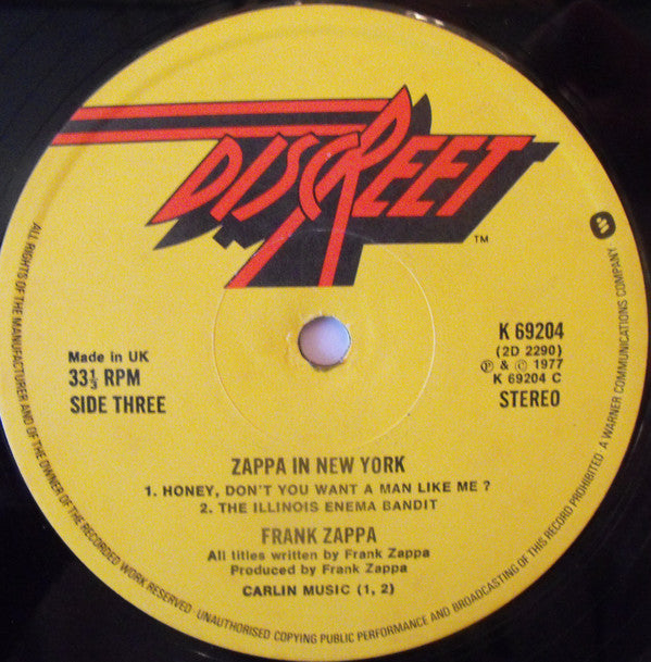 Frank Zappa : Zappa In New York (2xLP, Album)