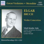Yehudi Menuhin, Sir Edward Elgar, Max Bruch : Violin Concertos (CD, Comp)