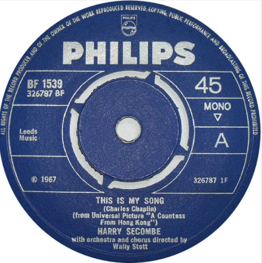 Harry Secombe : This Is My Song / Song Of The Valley (7", Mono, 4 P)
