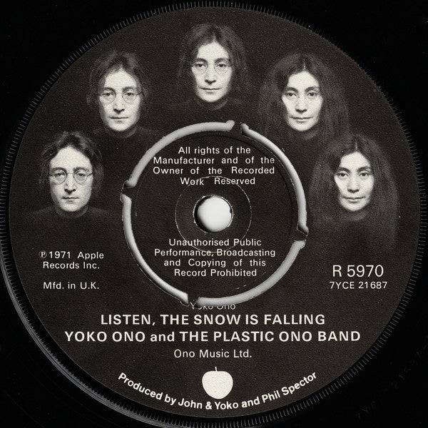 John Lennon & Yoko Ono & The Plastic Ono Band : Happy Xmas (War Is Over) (7", Single, Pus)