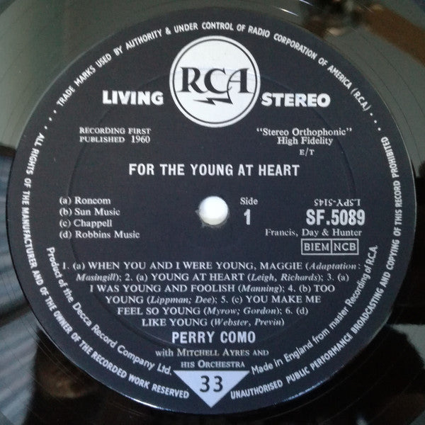 Perry Como : For The Young At Heart (LP, Album)