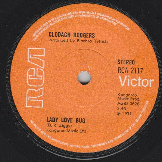 Clodagh Rodgers : Lady Love Bug (7", Single, Sol)