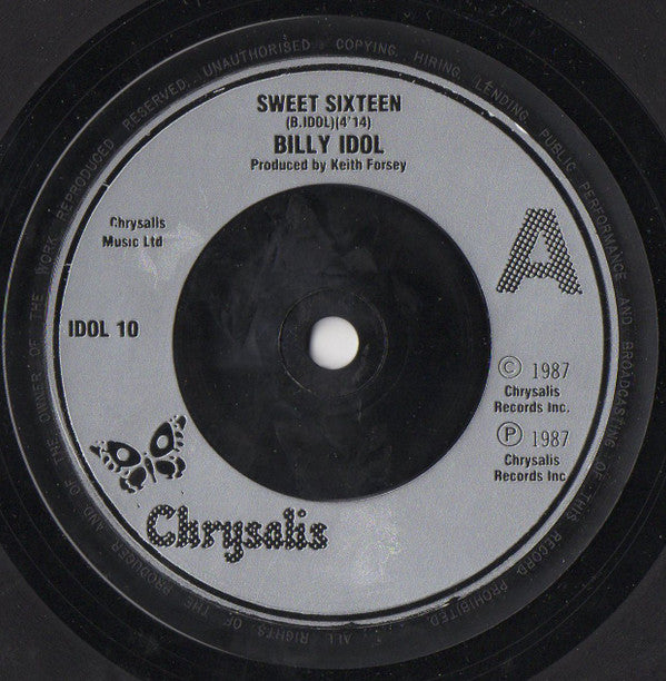 Billy Idol : Sweet Sixteen (7", Single, Sil)
