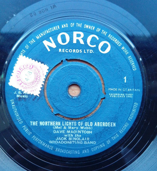 Dave McIntosh With Jack Sinclair And His Band : The Northern Lights Of Old Aberdeen / Grampian Medley (7")