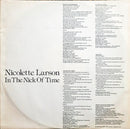 Nicolette Larson : In The Nick Of Time (LP, Album, Gol)