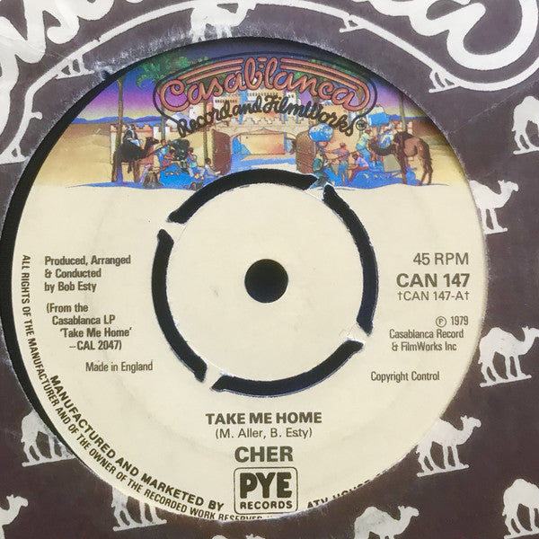 Cher : Take Me Home (7", Single, 4 P)