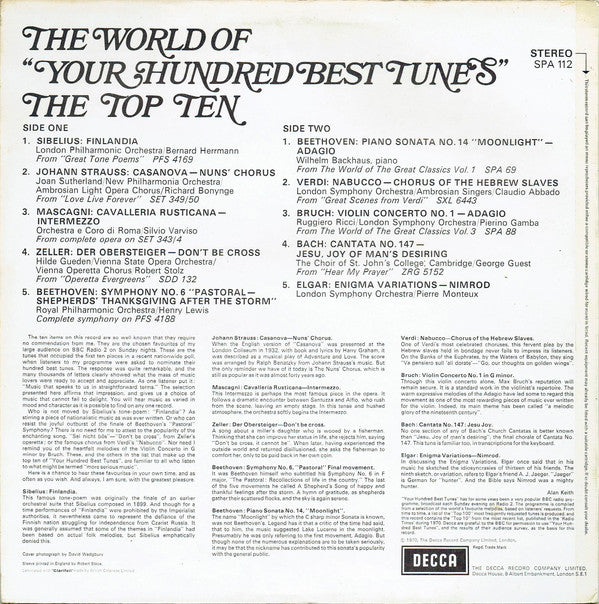 Various : The World Of Your Hundred Best Tunes (The Top Ten) (LP, Comp)