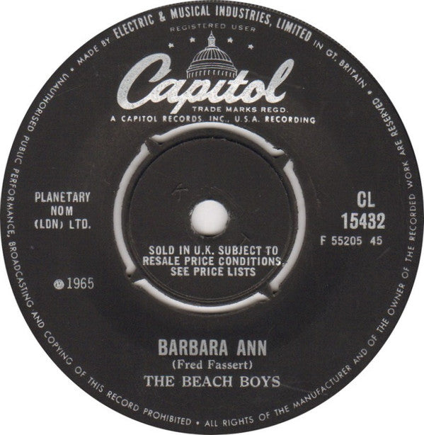 The Beach Boys : Barbara Ann (7", Single)