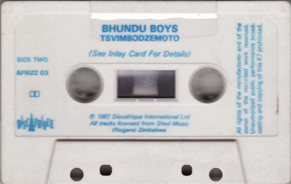 Bhundu Boys : Tsvimbodzemoto (Cass, Album)