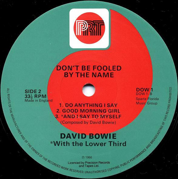 David Bowie : Don't Be Fooled By The Name (10", Comp)