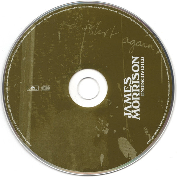 James Morrison (2) : Undiscovered (CD, Album)