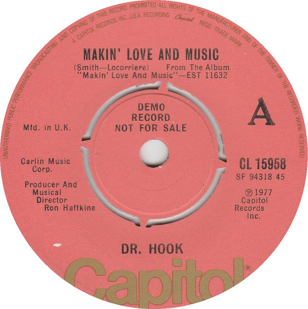 Dr. Hook : Makin' Love And Music (7")