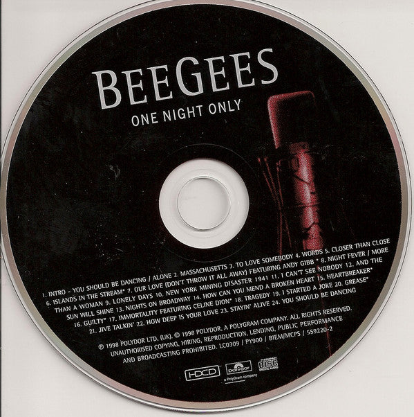 Bee Gees : One Night Only (HDCD, Album)
