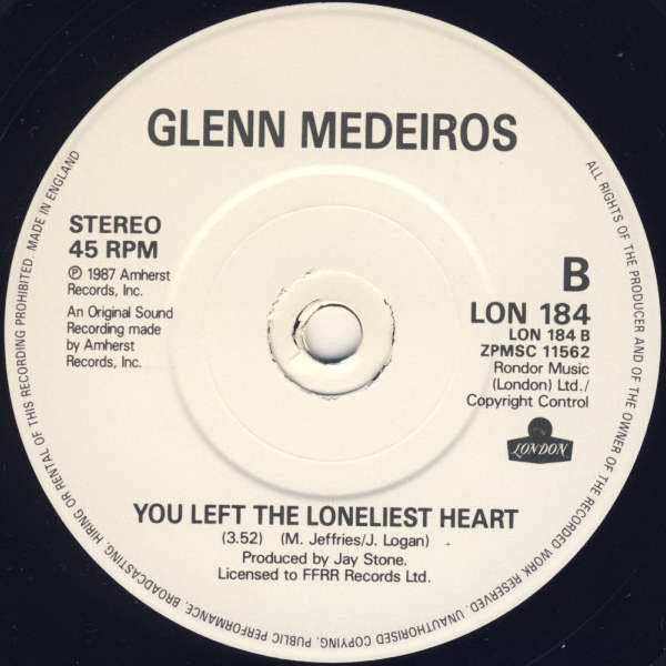 Glenn Medeiros : Nothing's Gonna Change My Love For You (7", Single, Mon)